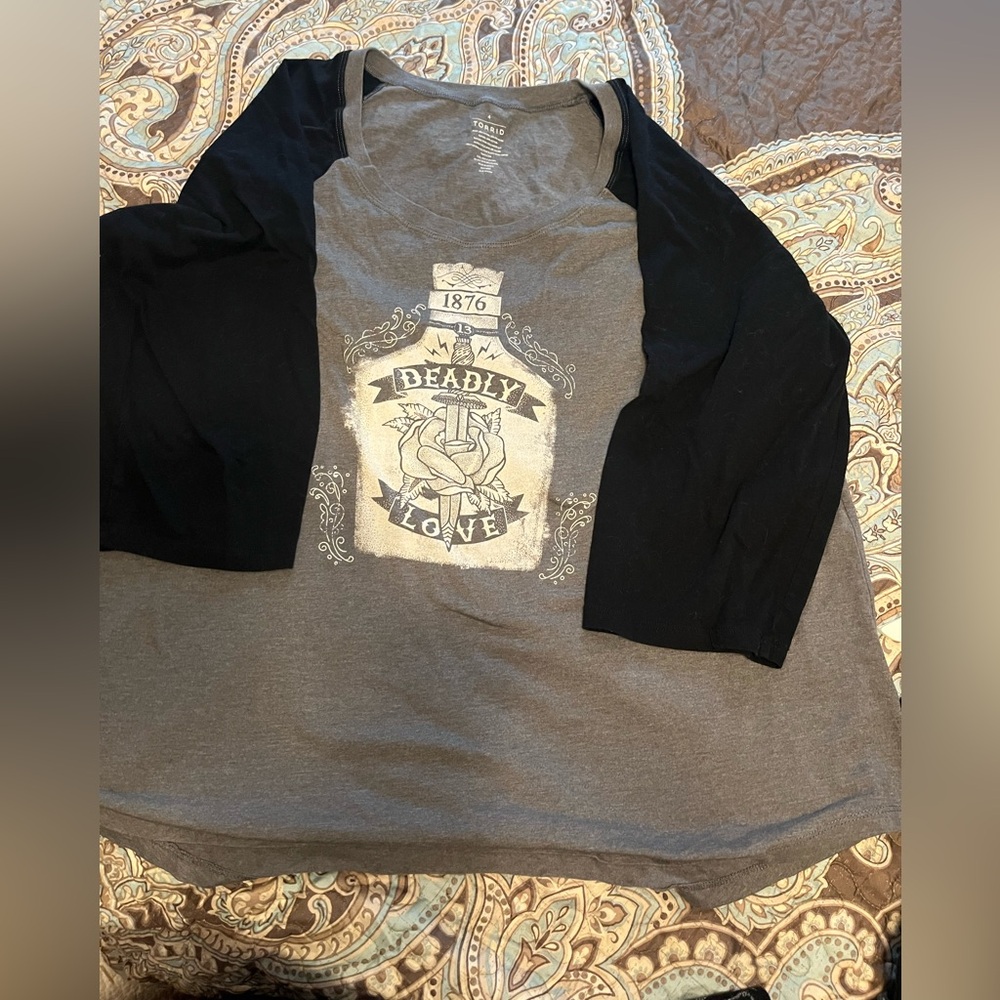 Torrid Raglan 3/4 length shirt.